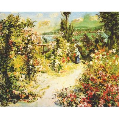 温室 皮埃尔-奥古斯特·雷诺阿 印象花园景油画 客厅油画