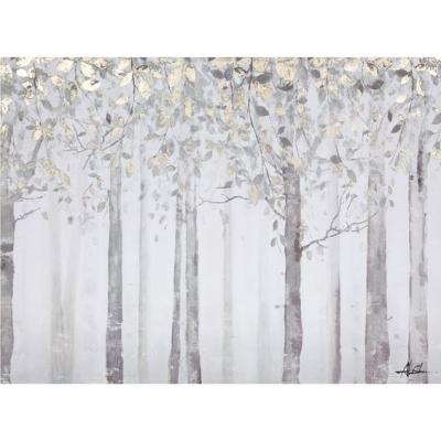 白桦树  抽象装饰油画 大芬村