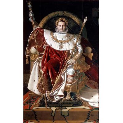 拿破仑在皇位上的肖像 让·奥古斯特·多米尼克·安格尔 手绘油...