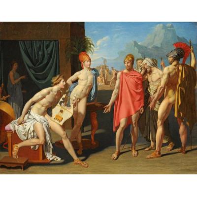 阿伽门农派使者敦促阿喀琉斯参战 让·奥古斯特·多米尼克·安格尔 古典油画