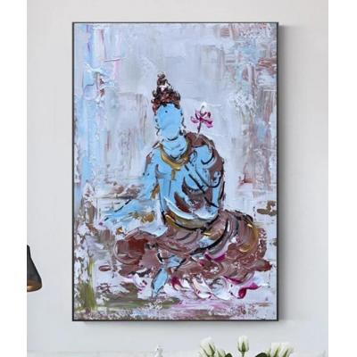 超大佛画，布面佛像油画，彩色现代当代艺术