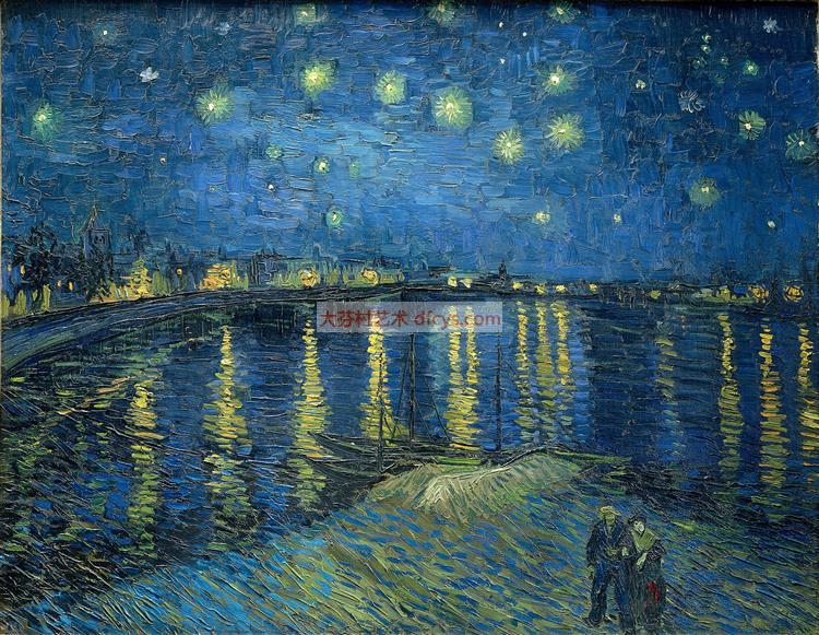 罗纳河上的星夜 文森特 - 梵高 大芬村油画 