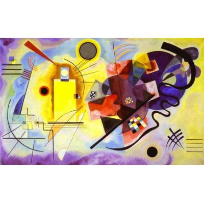 黄色-红色-蓝色 瓦西里·康定斯基 抽象油画