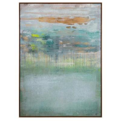 池塘上空的雨云 大芬村油画  抽象画  