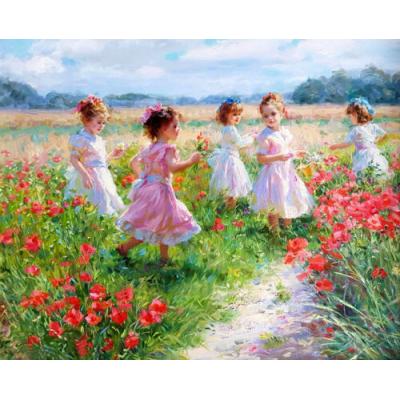 儿童花园  印象派风景油画  大芬村油画
