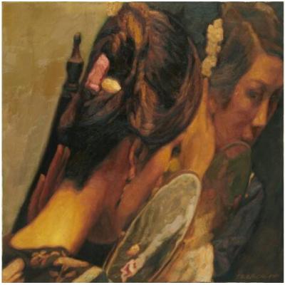 陈逸飞 （中国，1946-2005）  红颜知己私语 人物手绘油画