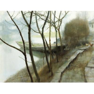 陈逸飞 （中国，1946-2005） 旅行之家（苏州） 大芬村油画