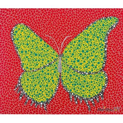 《蝴蝶》草间弥生(Yayoi Kusama) 油画临摹