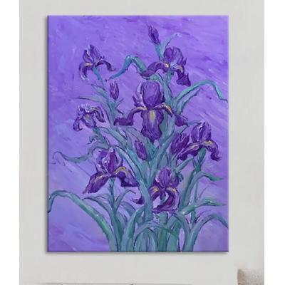 大芬村油画 紫色鸢尾花客厅装饰画