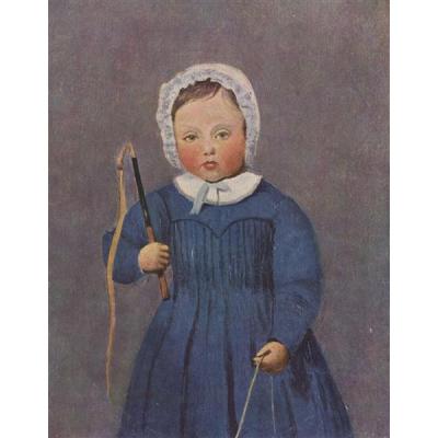 路易斯·罗伯特童年时期 卡米耶·柯罗 日期： 1843 - 1844 风格： 浪漫主义 主题： 法国人 类型： 肖像 媒体： 油彩、 帆布 方面： 27 x 22 厘米
