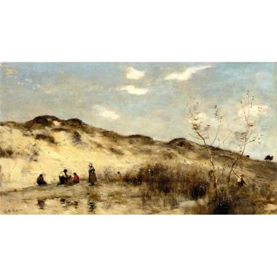 敦刻尔克的沙丘 卡米耶·柯罗 日期： 1873 风格： 现实...