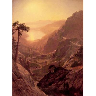 加利福尼亚州唐纳湖景观 艾伯特·比尔施塔特 日期： 1871...