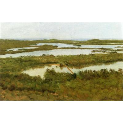 河流入海口 艾伯特·比尔施塔特 风格： 光主义 类型： 景观...