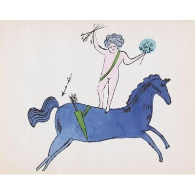 大芬村定制安迪・沃霍尔《Cherub and Horse》大型油画 —— 为艺术咖啡馆塑造独特艺术地标