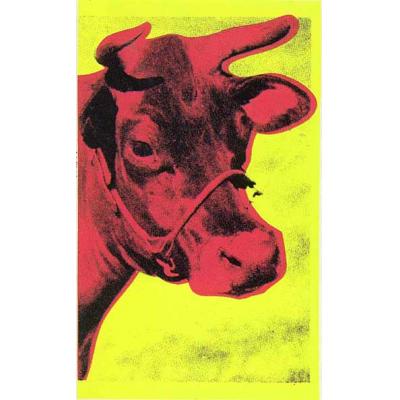 大芬村定制安迪・沃霍尔式 1966 年奶牛主题波普艺术动物绘画 - 彰显个性艺术主张