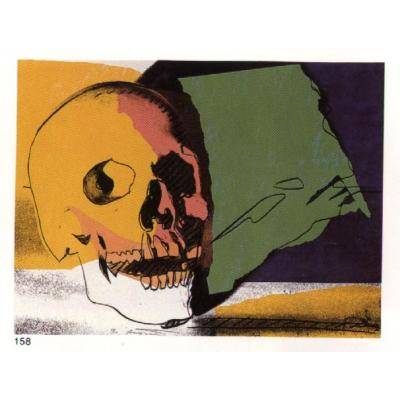 大芬村精仿 Andy Warhol 1976《Skull》波普艺术油画 - 为暗黑系主题派对场地营造神秘酷炫氛围