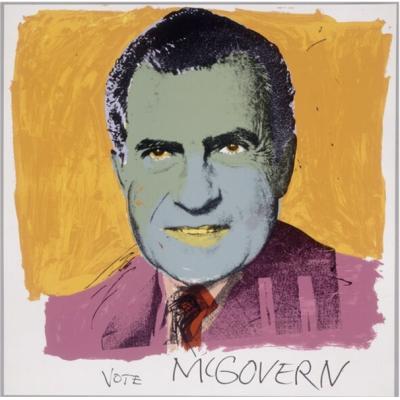 大芬村精心复刻 Andy Warhol 1972《Vote McGovern》油画 - 为复古政治主题餐厅打造怀旧历史氛围