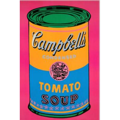 大芬村精心复刻 Andy Warhol 1968《Campbell's Soup Can (Tomato/Pink)》油画 - 为复古美式餐厅打造经典潮流氛围
