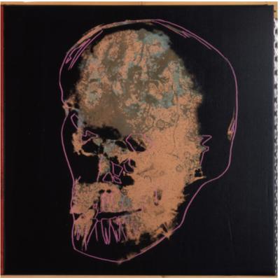 大芬村定制安迪・沃霍尔风格《Philip's Skull》主题油画 - 为哥特风格酒吧营造神秘氛围