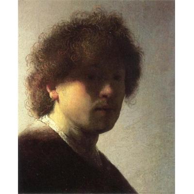 大芬村油画工作室原创伦勃朗《年轻男子自画像》油画复制品 | 高品质巴洛克自画像艺术油画