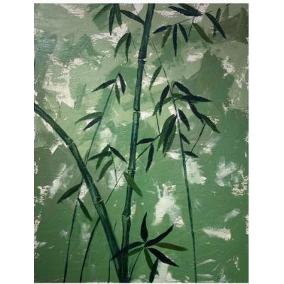 节节高升手绘油画砂岩肌理画 大芬村油画工作室