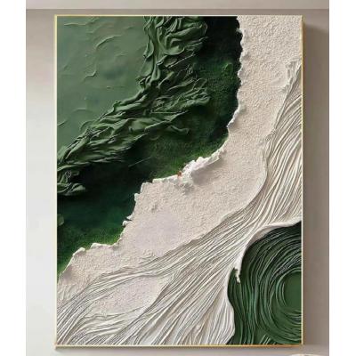 绿色河流  抽象油画装饰画  大芬村