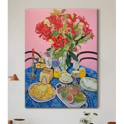 百合盛宴 法式餐厅装饰画客厅玄关挂画