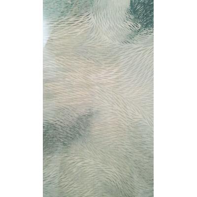 侘寂青绿色流动肌理手绘油画 极简抽象客厅装饰挂画