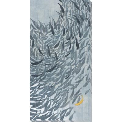 大芬油画村纯手绘竖版油画 群鱼汇流双红锦鲤 新中式玄关年年有余聚财装饰挂画